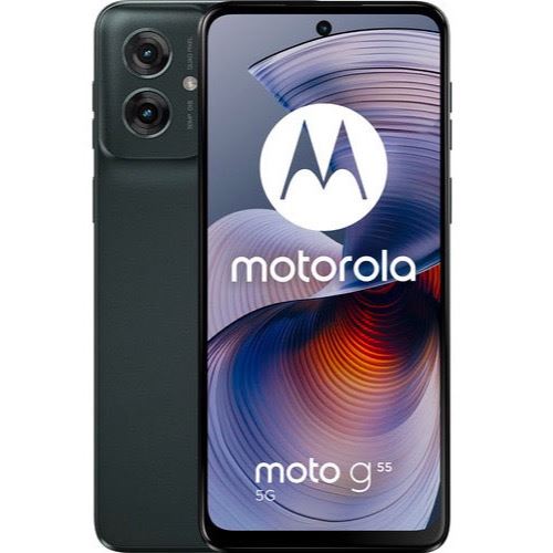Motorola Moto G55 - 5G smartphone - double SIM - RAM 8 Go / Mémoire interne 256 Go - microSD slot - Écran LCD - 6.49 - 2400 x 1080 pixels - (120 Hz) - 2x caméras arrière 50 MP, 8 MP - front camera 16 MP - gris forêt