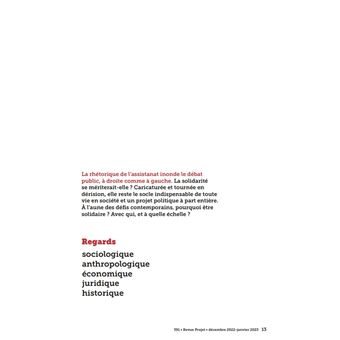 Revue Projet, Tous assistés ? La solidarité en débat