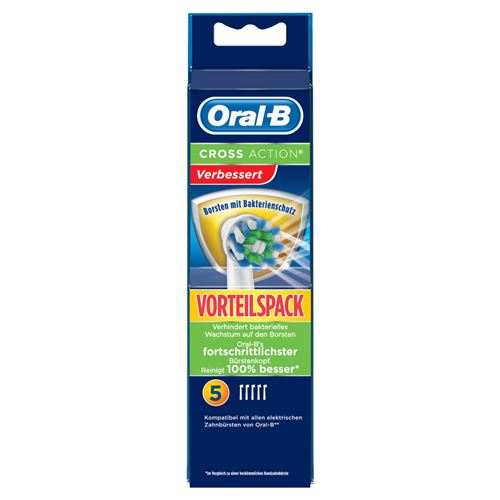 Brosse de rechange Oral B CrossAction 5 pièces Blanc