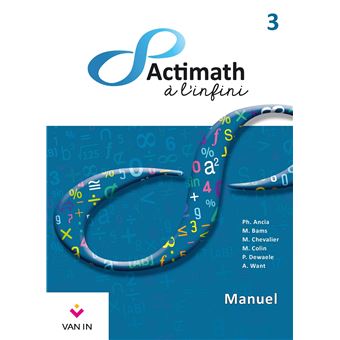 ACTIMATH A L INFINI 3 MANUEL Inconnus Achat Livre Fnac