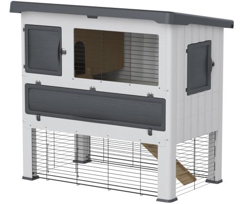 Comparer les prix de Ferplast Clapier d'Extérieur à Deux étages GRAND LODGE 120 avec Accessoires et Niche pour lapin