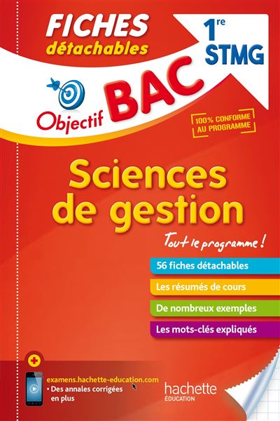 Objectif bac fiches détachables sciences de gestion 1ère STMG