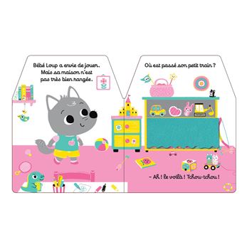 Bébé Loup cache-cache dans la maison