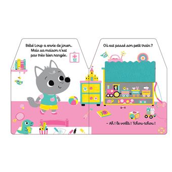 Bébé Loup cache-cache dans la maison