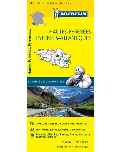 Carte Départemental Michelin Hautes-Pyrénées, Pyrénées Atlantiques -  Collectif Michelin - broché