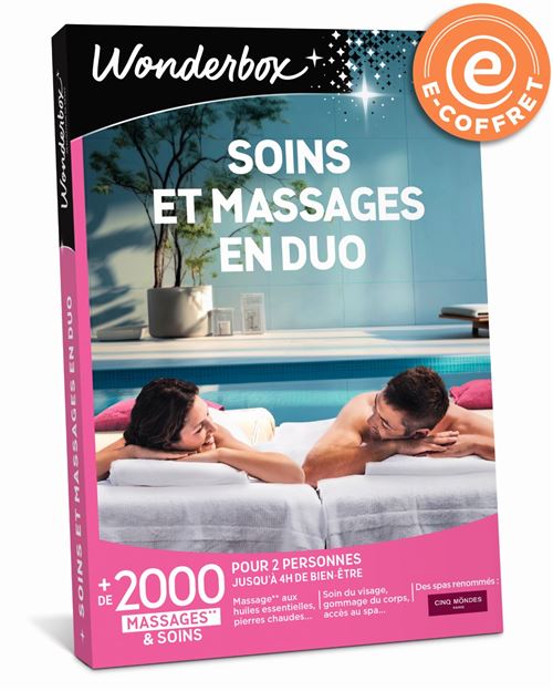 E-coffret Wonderbox Soins et massages en duo