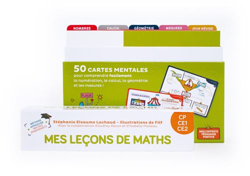 Mes Lecons De Math Cp Ce1 Ce2 50 Cartes Mentales Pour Comprendre Facilement La Numerotation Le Calcul La Geometrie Et Les Mesure 1 Livret Explicatif Boite Ou Accessoire Filf Stephanie