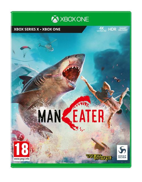 Pochette avant du jeu Maneater Xbox Series X