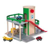 Garage En Bois 3 Niveaux Avec Station Essence, Lavage Et Hélicoptère – Mamabrum, Parking à Voitures Pour Enfants