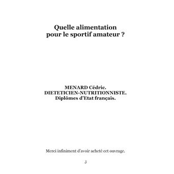 Quelle alimentation pour le sportif amateur ?
