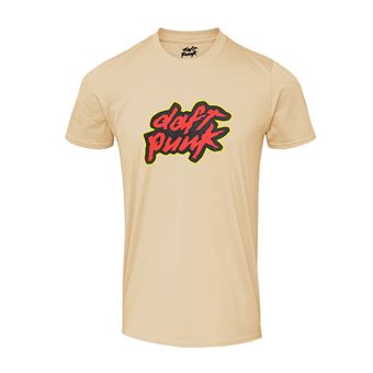 Tee shirt Daft Punk Logo Rouge unisexe Couleur Sable Taille XXL Exclusivité Fnac