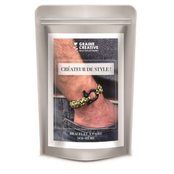 Kit Graine Créative Créateur de style Bracelet Homme Noir