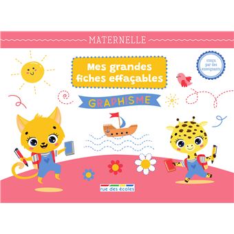 Mes grandes fiches d’entraînement effaçables - Graphisme - Maternelle