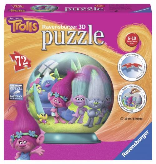 Non Communiqué Puzzle 72 Pièces : Puzzle 3D - Trolls, Ravensburger