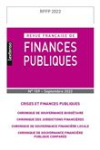 Revue Française de Finances Publiques  N°159-2022