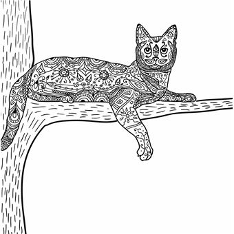 Chats Zen - Je médite, je colorie, je dessine