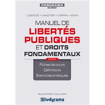 Manuel De Libertes Publiques Et Droits Fondamentaux 9e Edition Dernier Livre De Xavier Latour Precommande Date De Sortie Fnac
