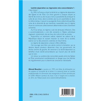 Laïcité-séparation ou régression néo-concordataire ?