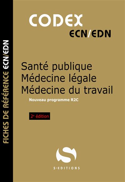 Santé publique, médecine légale, médecine du travail, pharmacologie