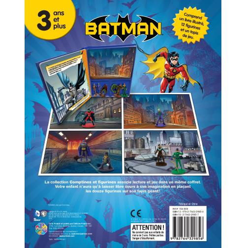 Batman - Coffret avec 12 figurines et 1 tapis de jeu - Comptines