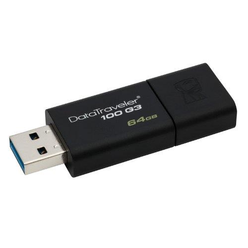 Clé USB 3.0 Kingston DataTraveler 100 G3 64 Go Noir