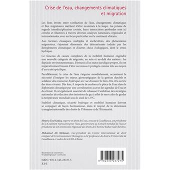 Crise de l'eau, changements climatiques et migration