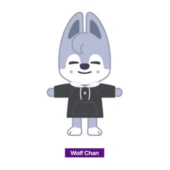 Peluche stray kids skzoo plush original ver. wolf chan/skz s