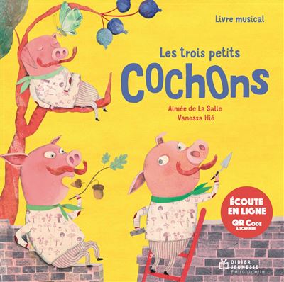 Les trois petits cochons, livre musical - Vanessa Hié - cartonné
