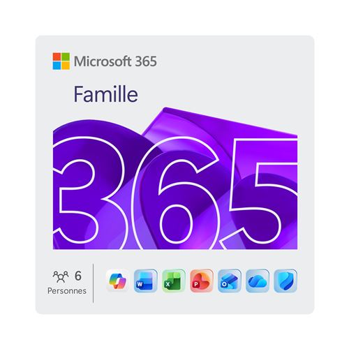 Microsoft 365 Famille Jusqu'à 6 utilisateurs Abonnement 12 mois Téléchargement - Microsoft