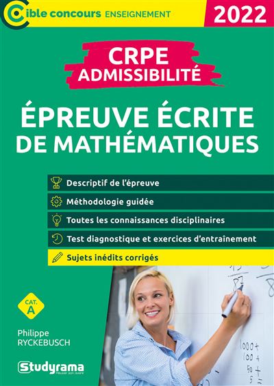 Épreuve écrite de mathématiques CRPE  Admissibilité - Philippe Ryckebusch - broché