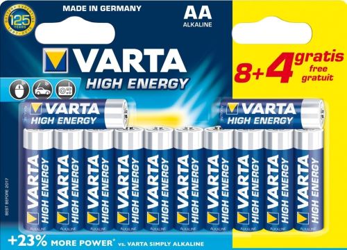 8 Piles High Energy AA-LR6 + 4 gratuites