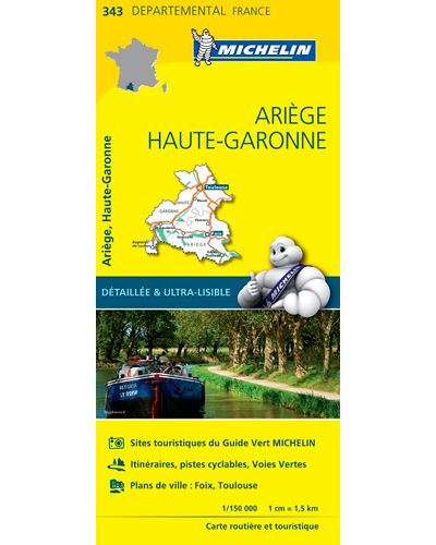 Carte Départemental Michelin Ariège, Haute-Garonne -  Collectif Michelin - broché