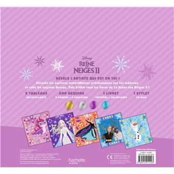 LA REINE DES NEIGES 2 - Les Ateliers Disney - Tableaux à sequins - Disney