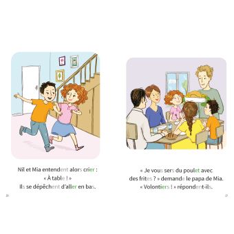 Premières lectures autonomes Montessori Niveau 3 - Le dîner chez Mia