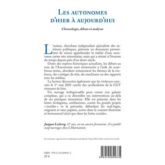 Les autonomes d'hier à aujourd'hui