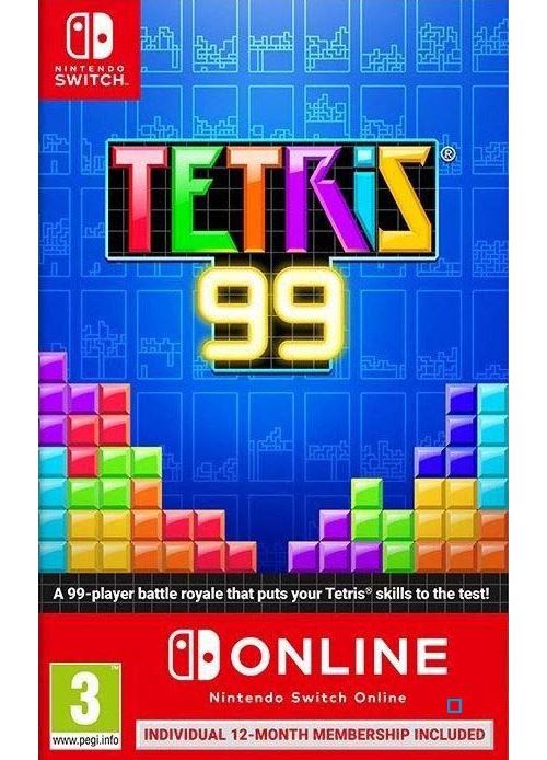 Pochette avant du jeu Tetris 99 + Big Block DLC + 12 mois Nintendo Switch Online