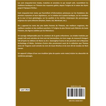 Triades historiques et légendaires des royaumes gallois