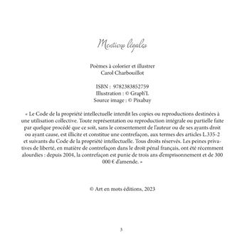 Poèmes à colorier et illustrer