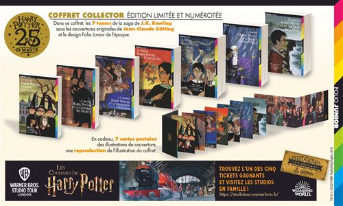 Harry Potter - 7 livres + 8 cartes postales - Harry Potter