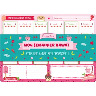 Mon semainier kawaï Mémoniak 2019-2020