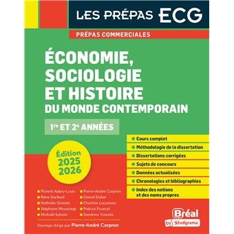 Économie, sociologie, histoire du monde contemporain 2025-2026