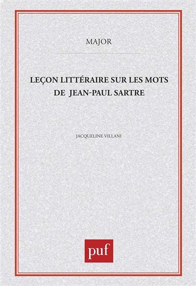 Lecon litteraire sur les mots de sartre