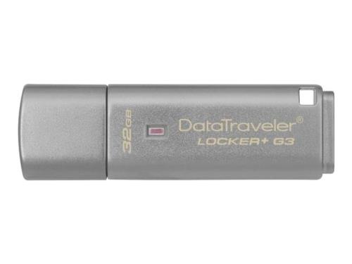 Clé USB 3.0 Kingston DataTraveler Locker+ G3 32 Go Argent