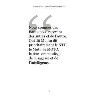 Discours sur la refondation nationale