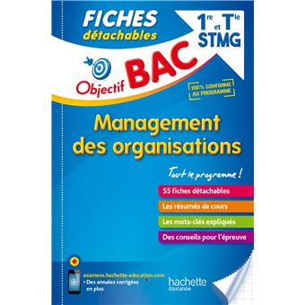Objectif Bac Fiches Detachables Management 1ere Et Term Stmg Broche Jean Bernard Ducrou Achat Livre Fnac