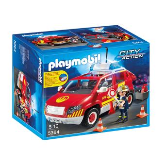 Playmobil 5398 city action - chef des pompiers avec voiturette - La Poste