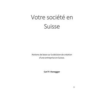 Votre société en Suisse