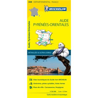 Aude Pyrenees Orientales Echelle 1 150 000 Broche Collectif Michelin Achat Livre Fnac