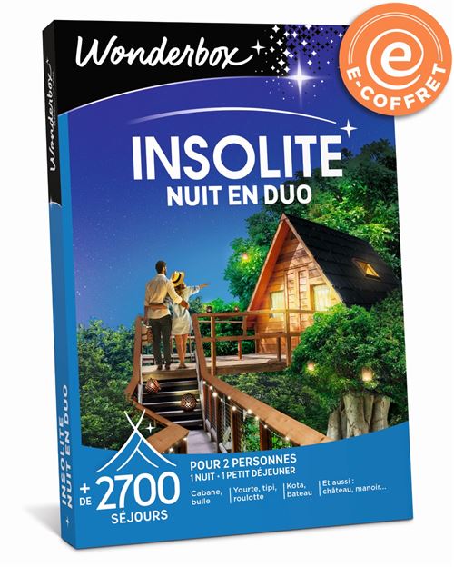 E-coffret Wonderbox Insolite Nuit en duo
