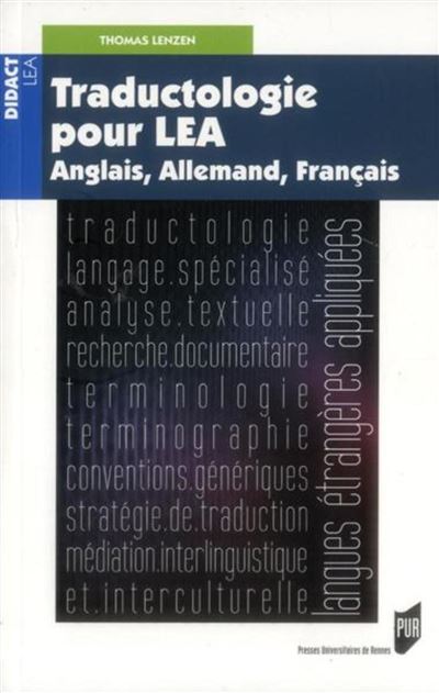 Traductologie pour lea - Thomas Lenzen - broché